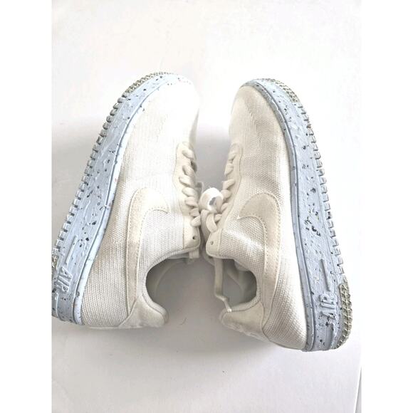 Nike AF1 Crater Flyknit White/White-Pure Platinum DC7273-100 Women's Size 9 - Picture 7 of 14